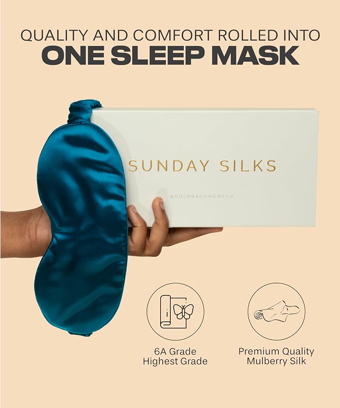 Silk Eye Mask - Midnight Blue