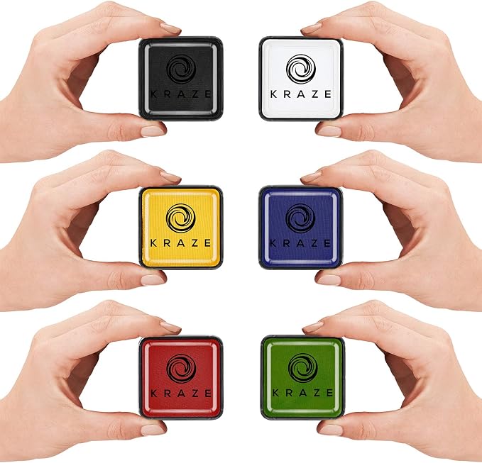 Black, White, Red, Blue, Green & Yellow 25 gm each