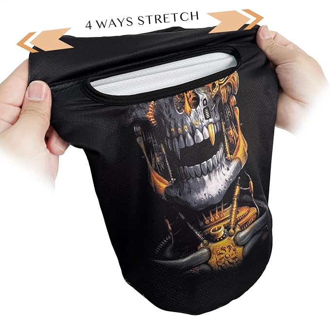 Skull Mechanical Grey-gold Face