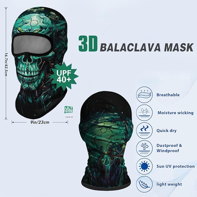 Skull Green Machine Face