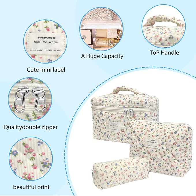 3pcs- Pinkditsyfloral