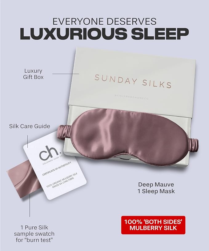 Silk Eye Mask - Deep Mauve