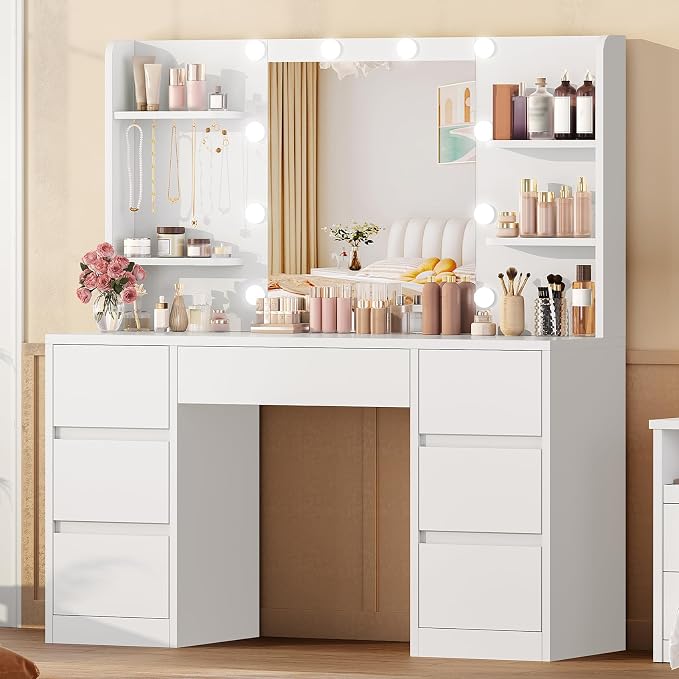 White 7 Drawers
