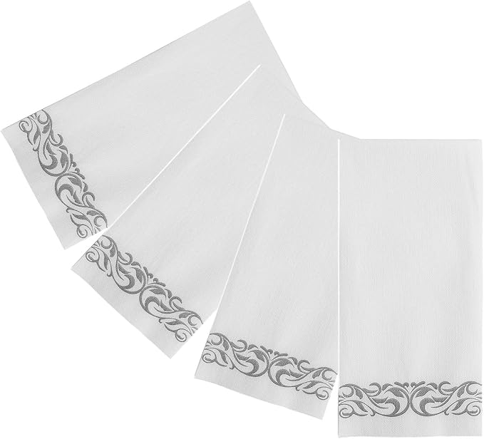Silver Disposable Guest Towels