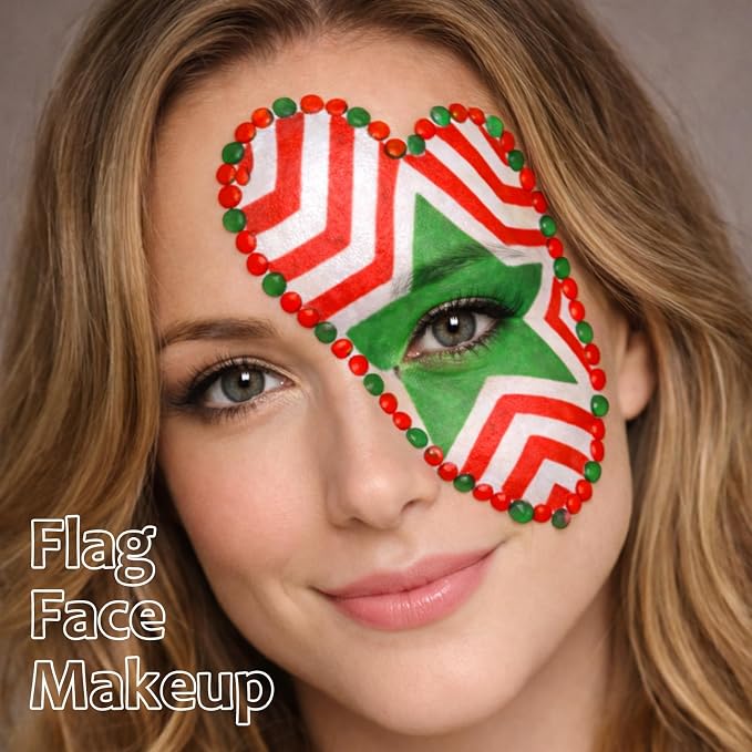 Green+White+Red+3Pcs Brushes