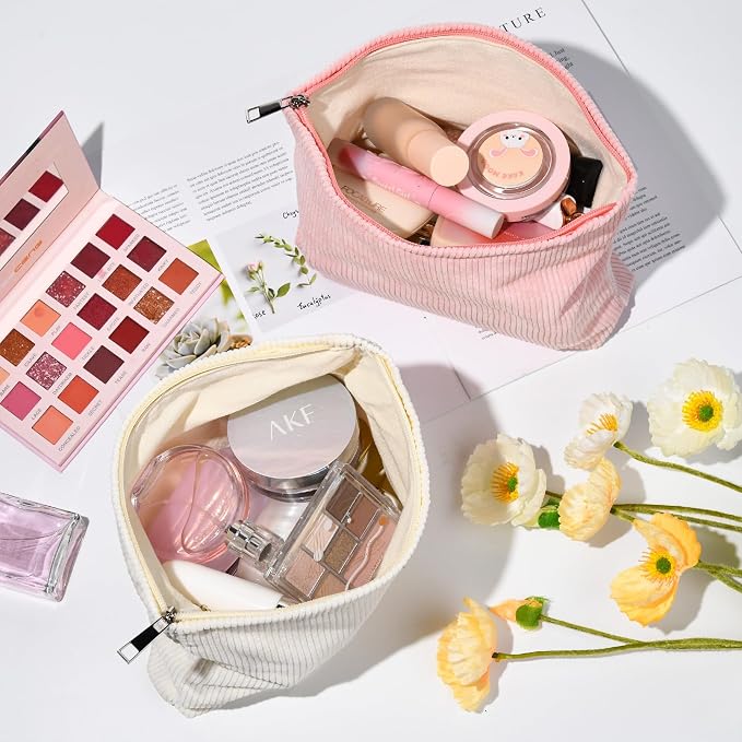 Corduroy White&Pink