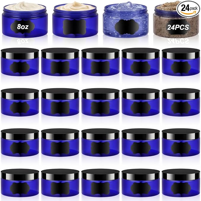 Blue with Black Lid