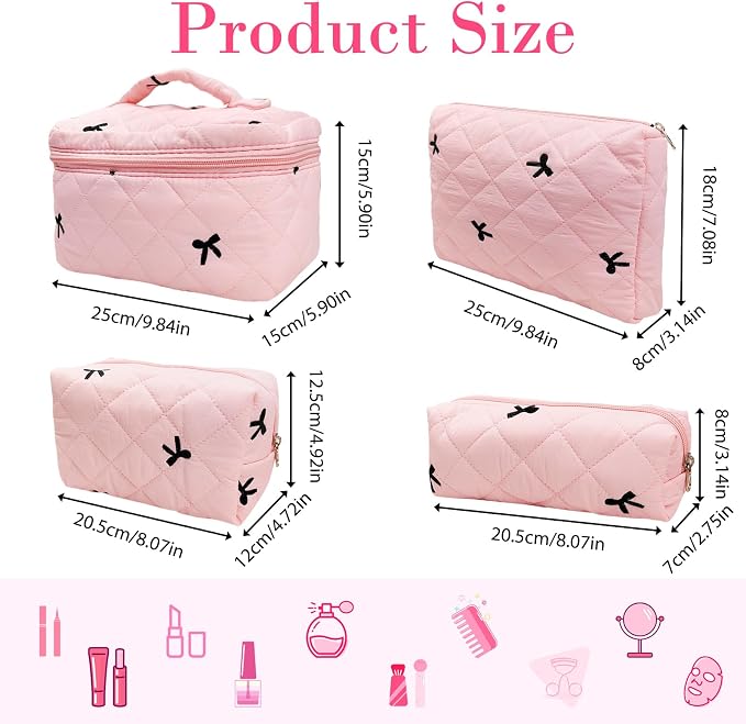 4pcs-Pinkembroideredbow