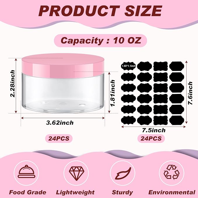 Clear with Pink Lid