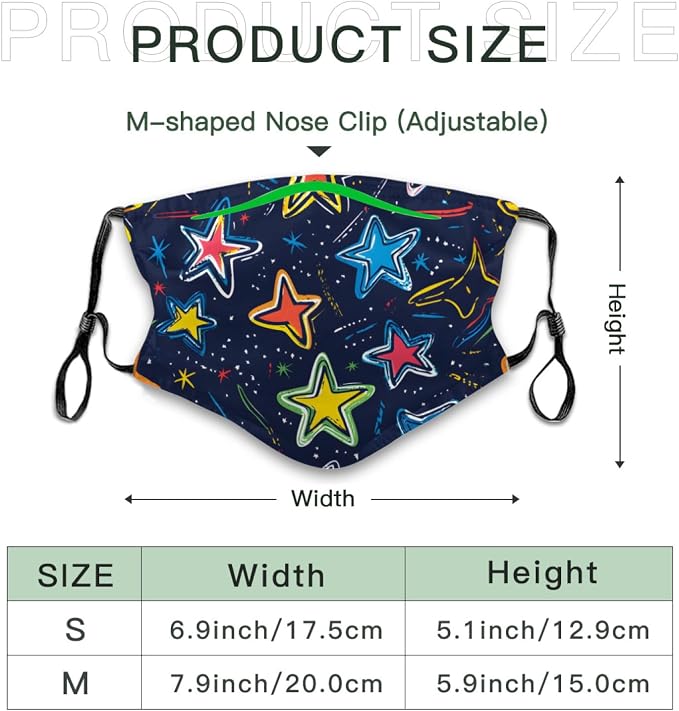 Cartoon Colorful Stars Doodle