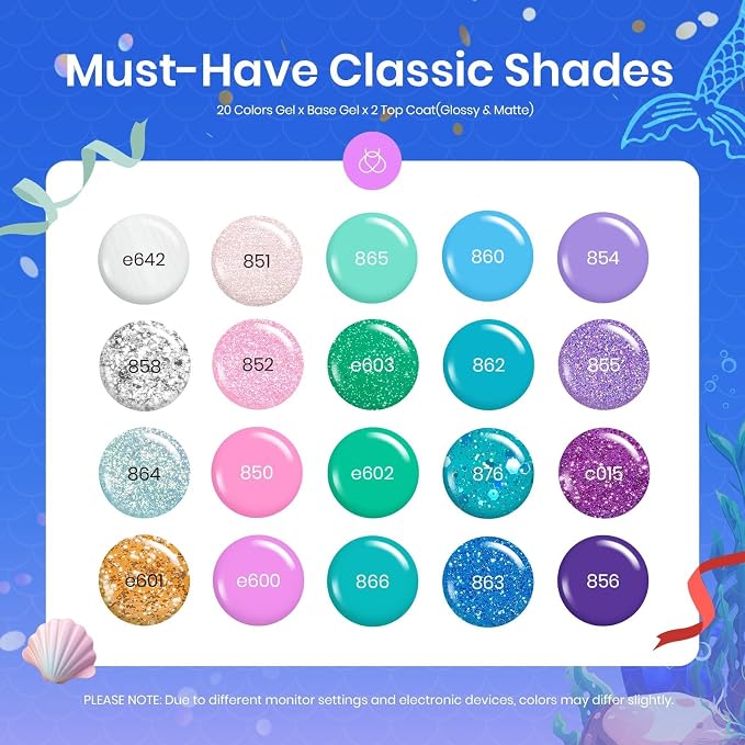 20 Colors Mermaid Mantra