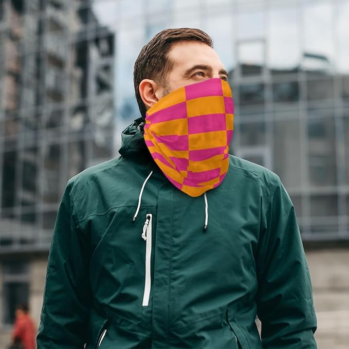Checkered Pink Orange
