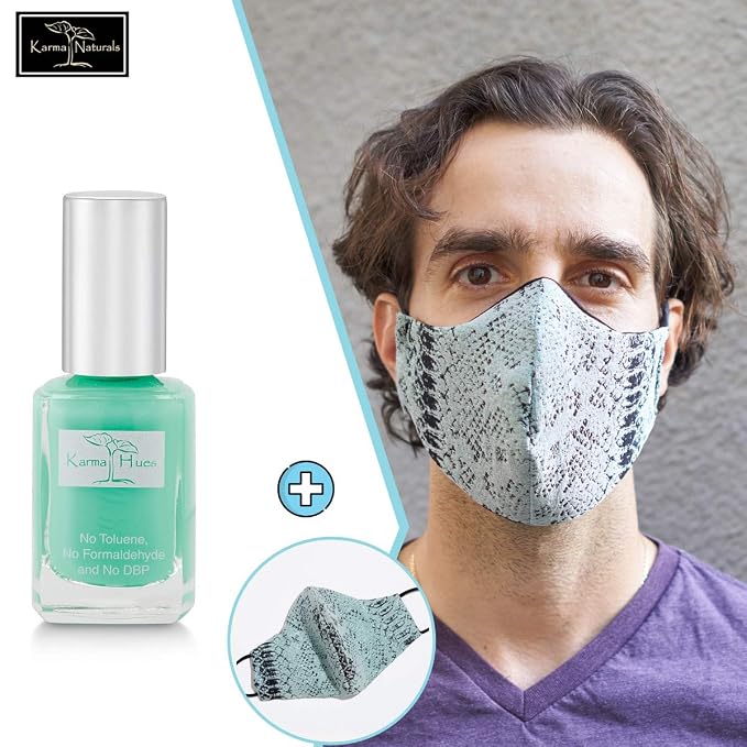 Iridescent Aqua Python Mask