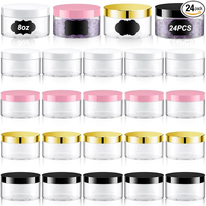 Clear with Colourful Lid