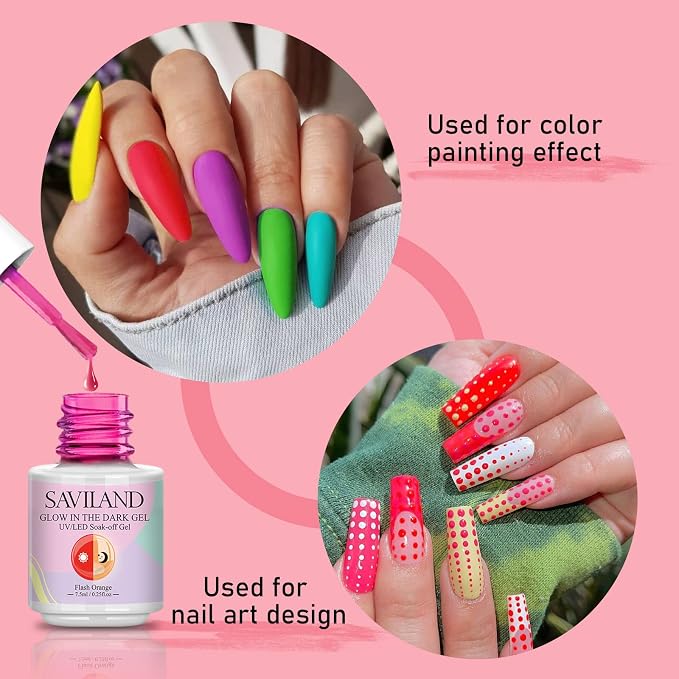 12 Colors Halloween Luminous Neon Gel Nail Polish Set