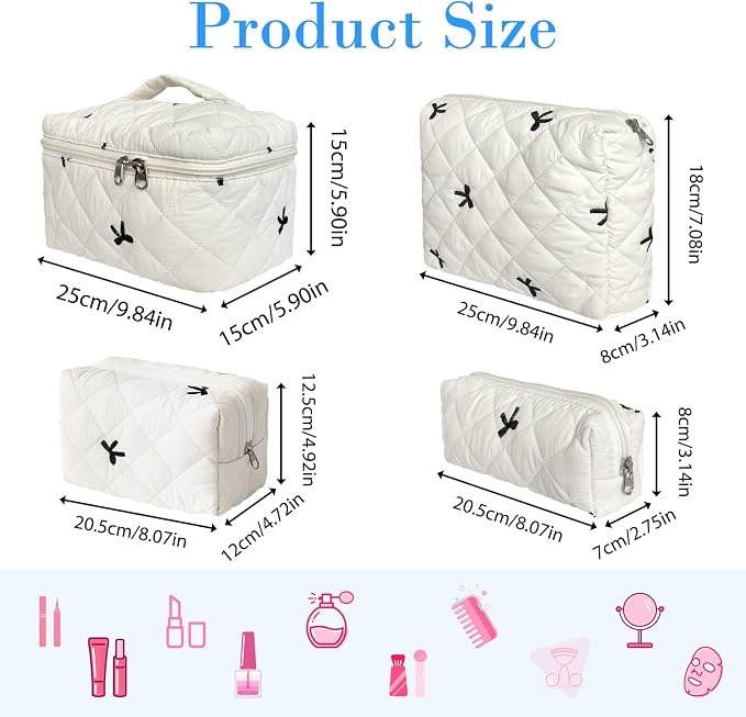 4pcs-embroidered Bow