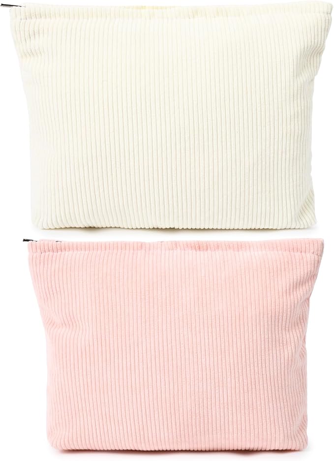 Corduroy White&Pink