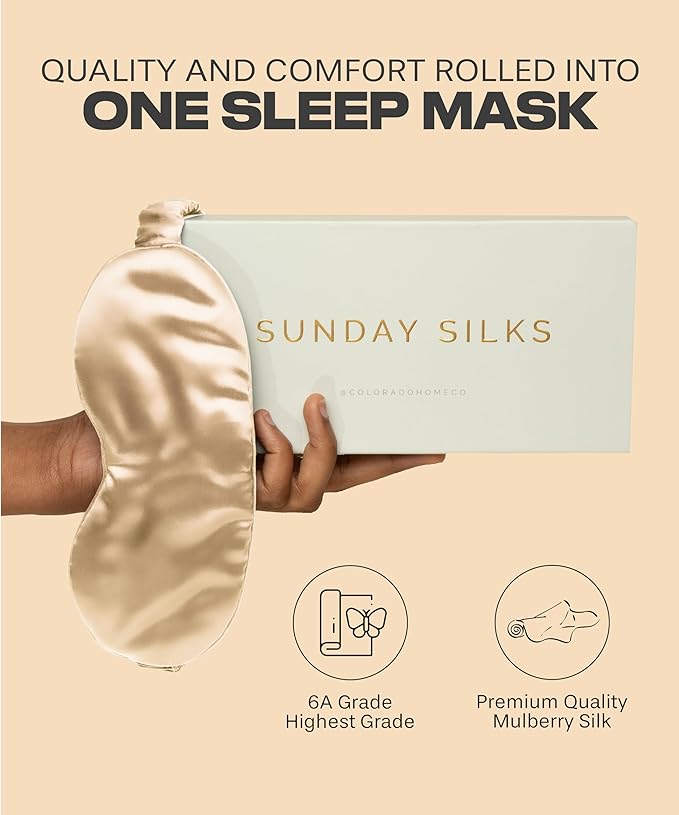 Silk Eye Mask - Nude Champagne