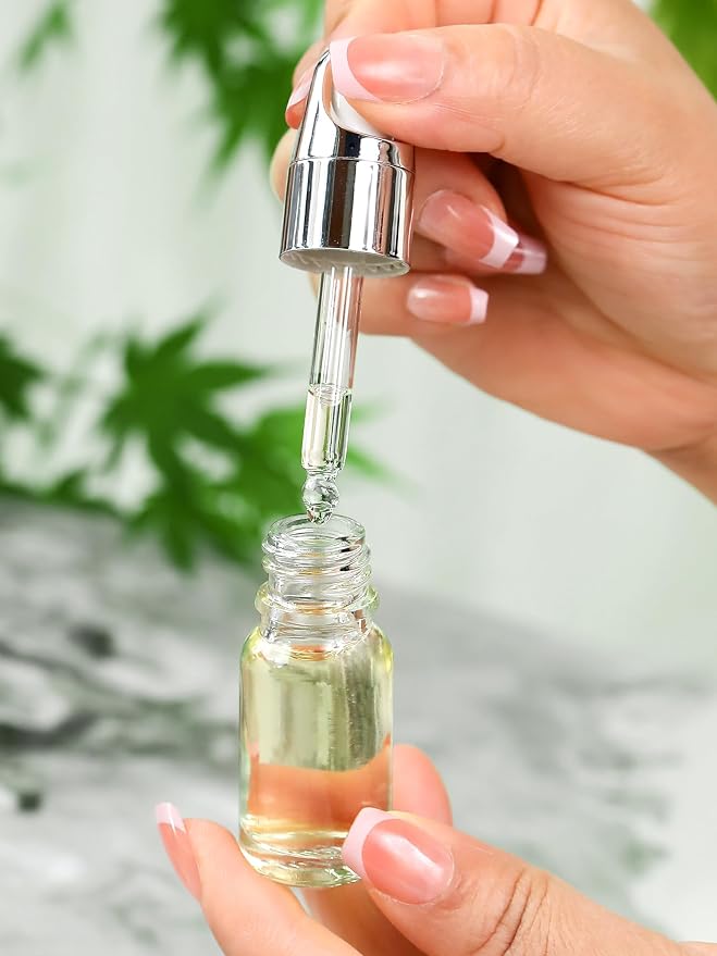 Clear Glass Bottle with White Lid