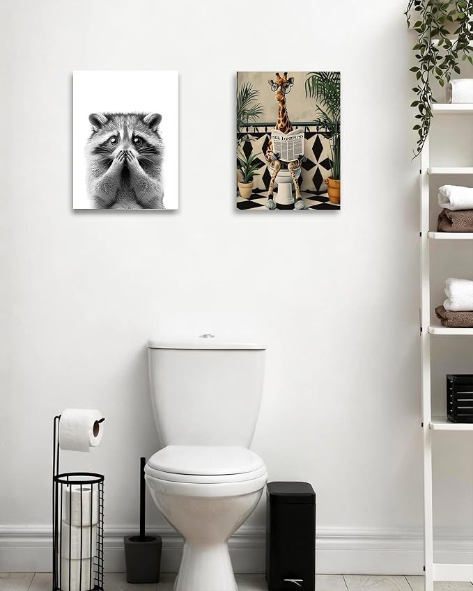 Giraffe Reading Toilet