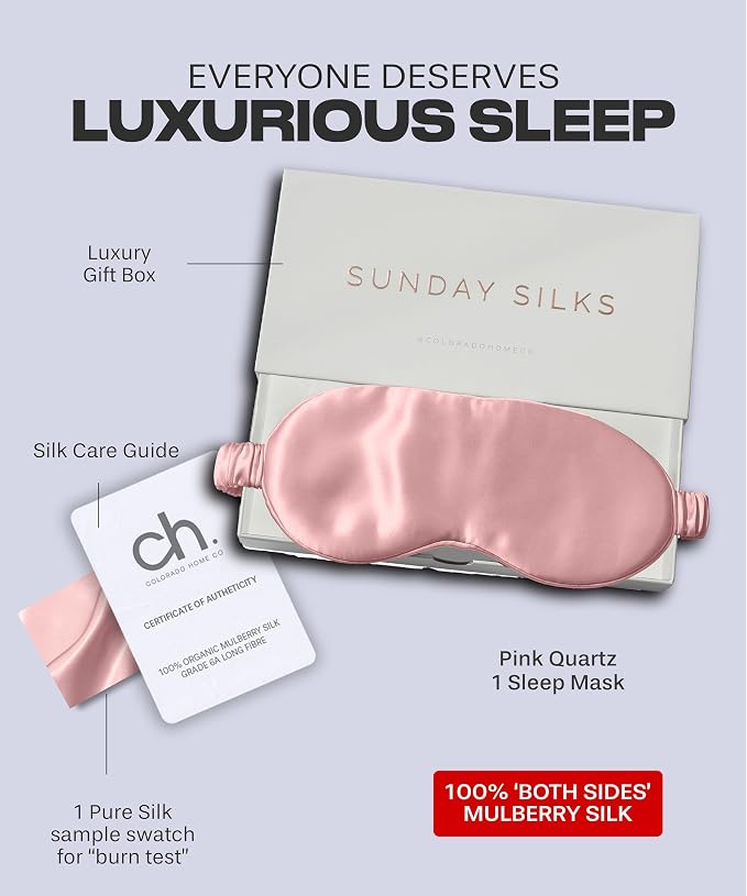 Silk Eye Mask - Pink Quartz