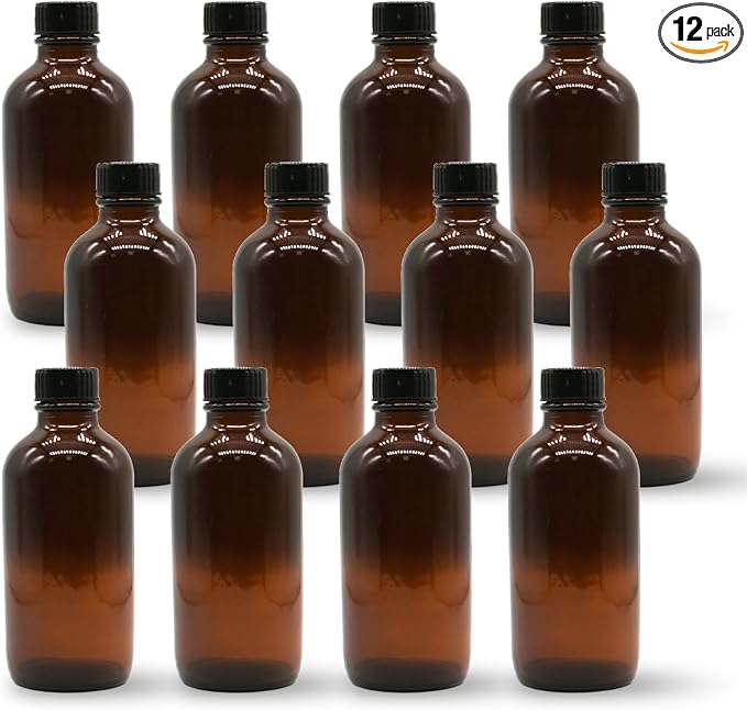 4 Ounce Amber 12 Pack