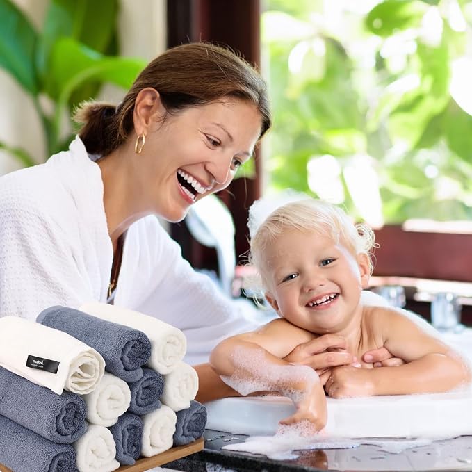 White & Slate Blue