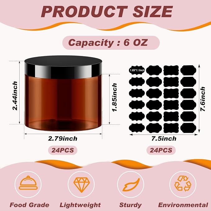 Amber with Black Lid