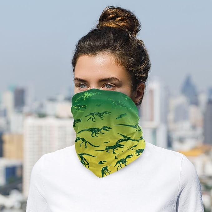 Gradient Green and Yellow Dinosaur