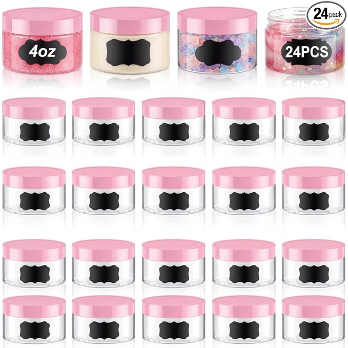 Clear with Pink Lid