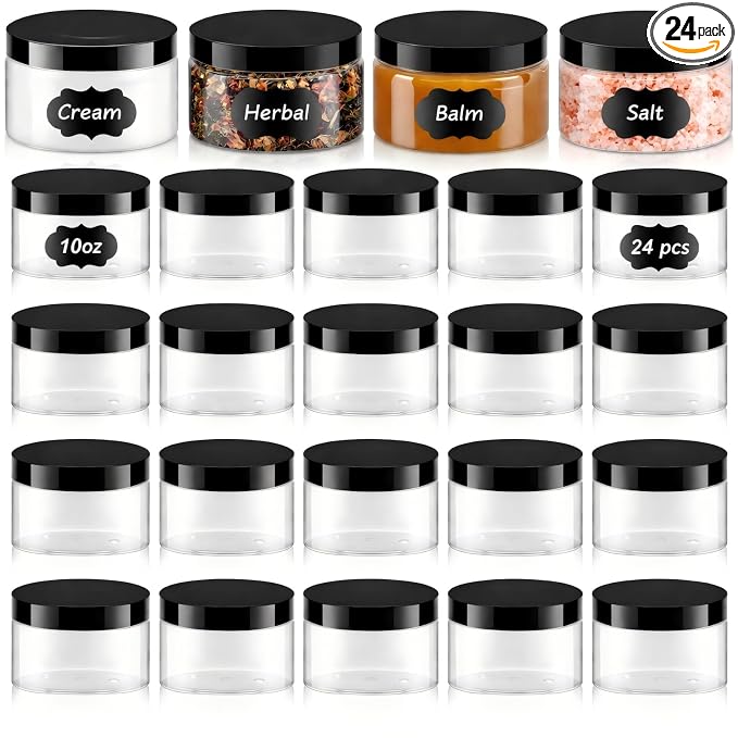 Clear with Black Lid