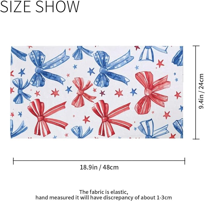 July 4th Stars Bow White