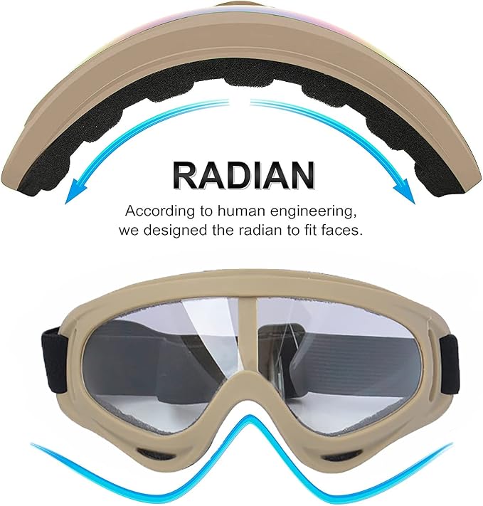 Khaki/Clear+colorful Lenses