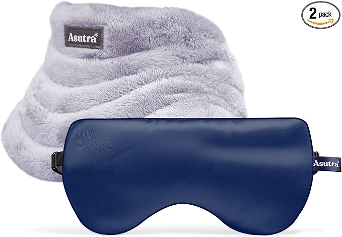 Navy Eye Pillow and Neck Wrap Bundle