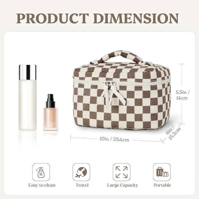 BeigeBrown Checkerboard