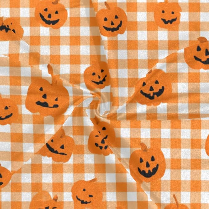 Halloween Orange Plaid Pumpkins