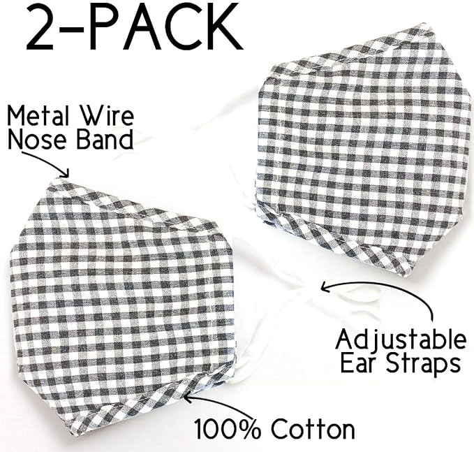 2-pack: Soft Black Check