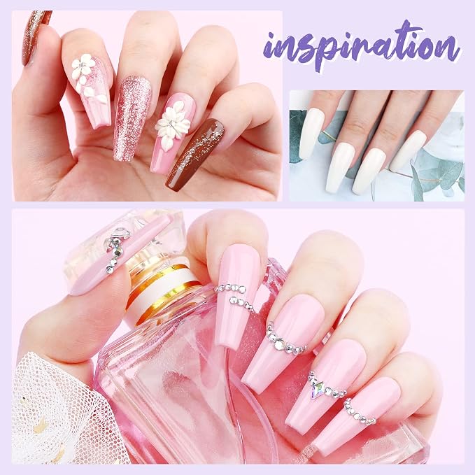 Clear White Pink with drill