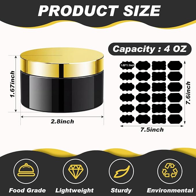 Black with Gold Lid