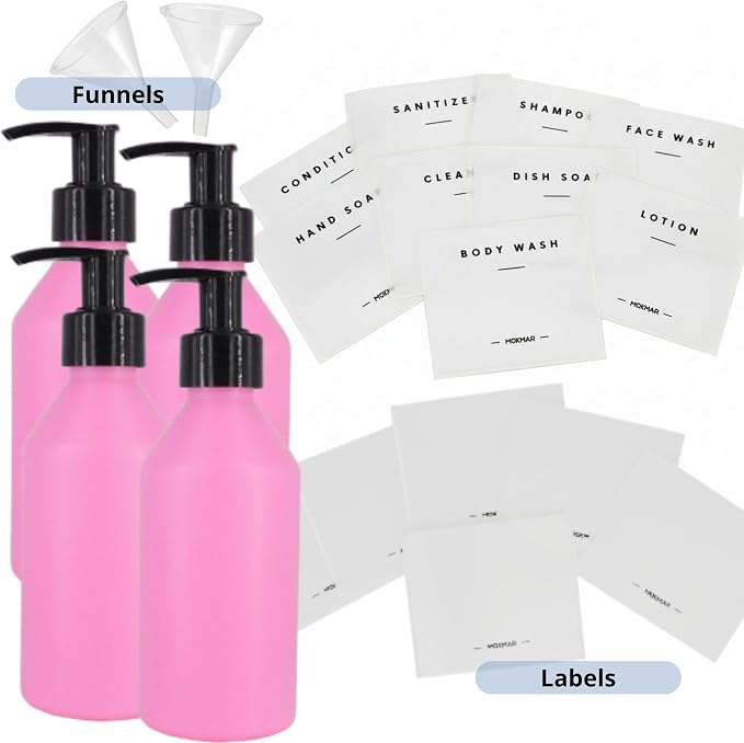 Pink Bottle + Black Pump