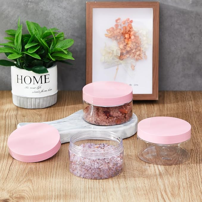 Clear with Pink Lid