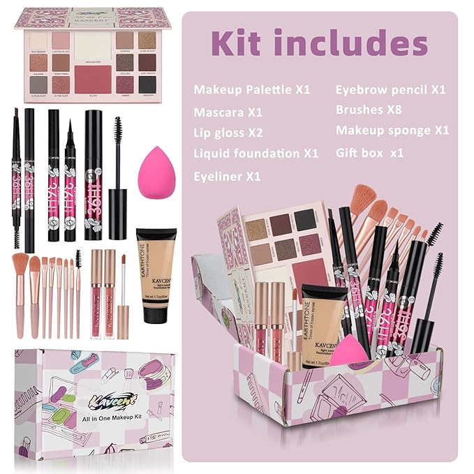KAVCENT Teens Girls Makeup Set