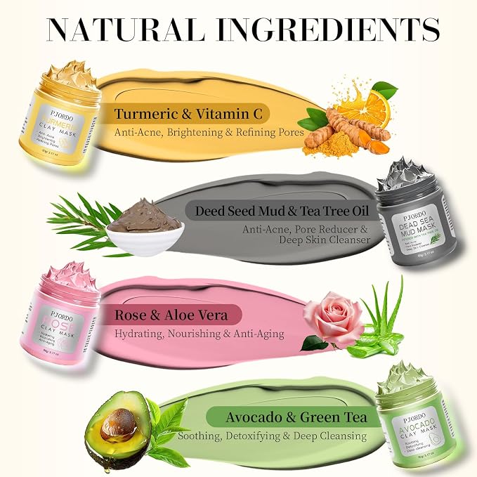 4PCS Clay Mask Set