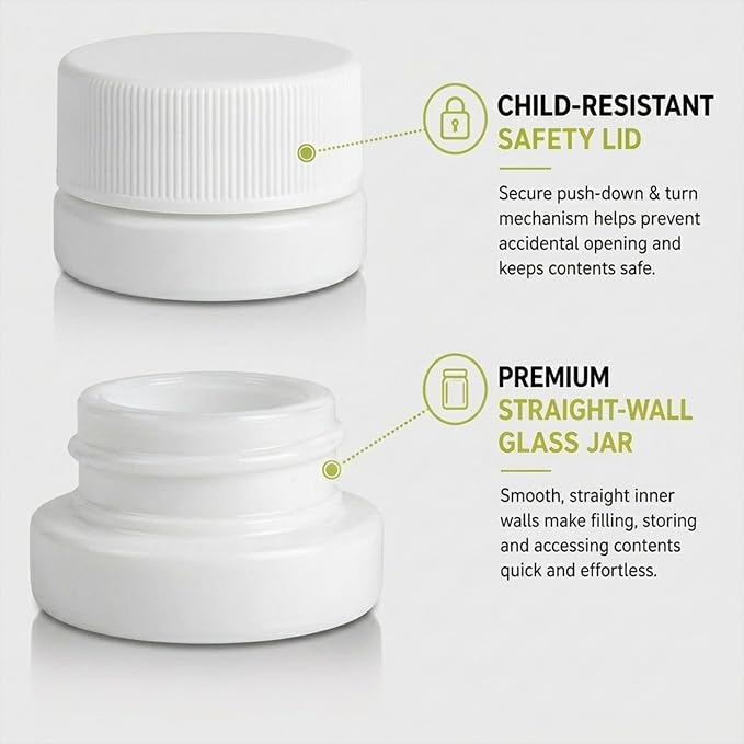 White Glass with White Lid