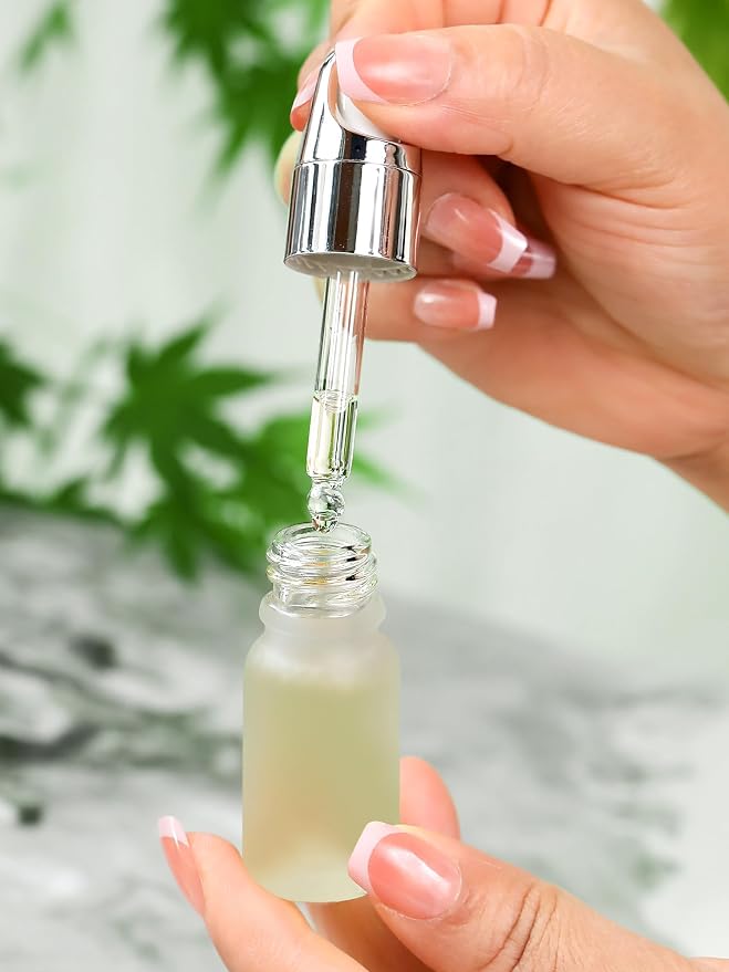 Frosted Glass Bottle with Gold Lid