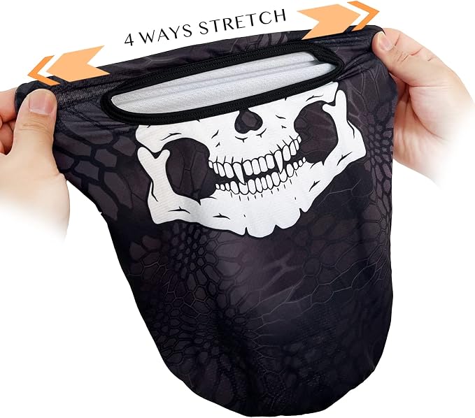 Skull White Face Black Dimples
