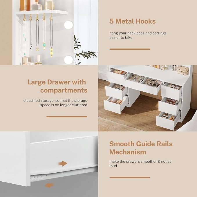 White 7 Drawers