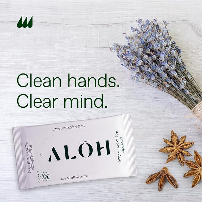 Lavender Rosewood 3 pack 20ct Wipes (60 wipes)