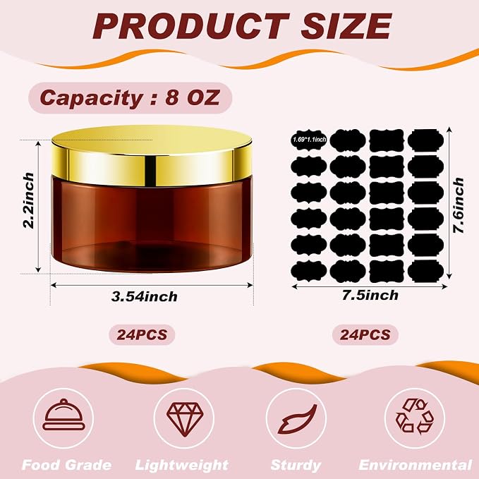 Amber with Gold Lid