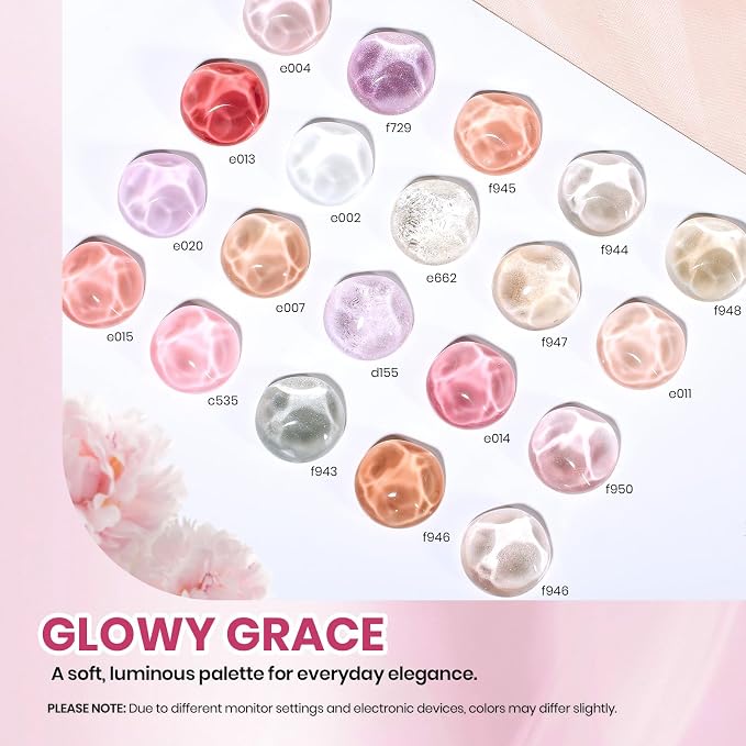 20 colors Glowy Grace